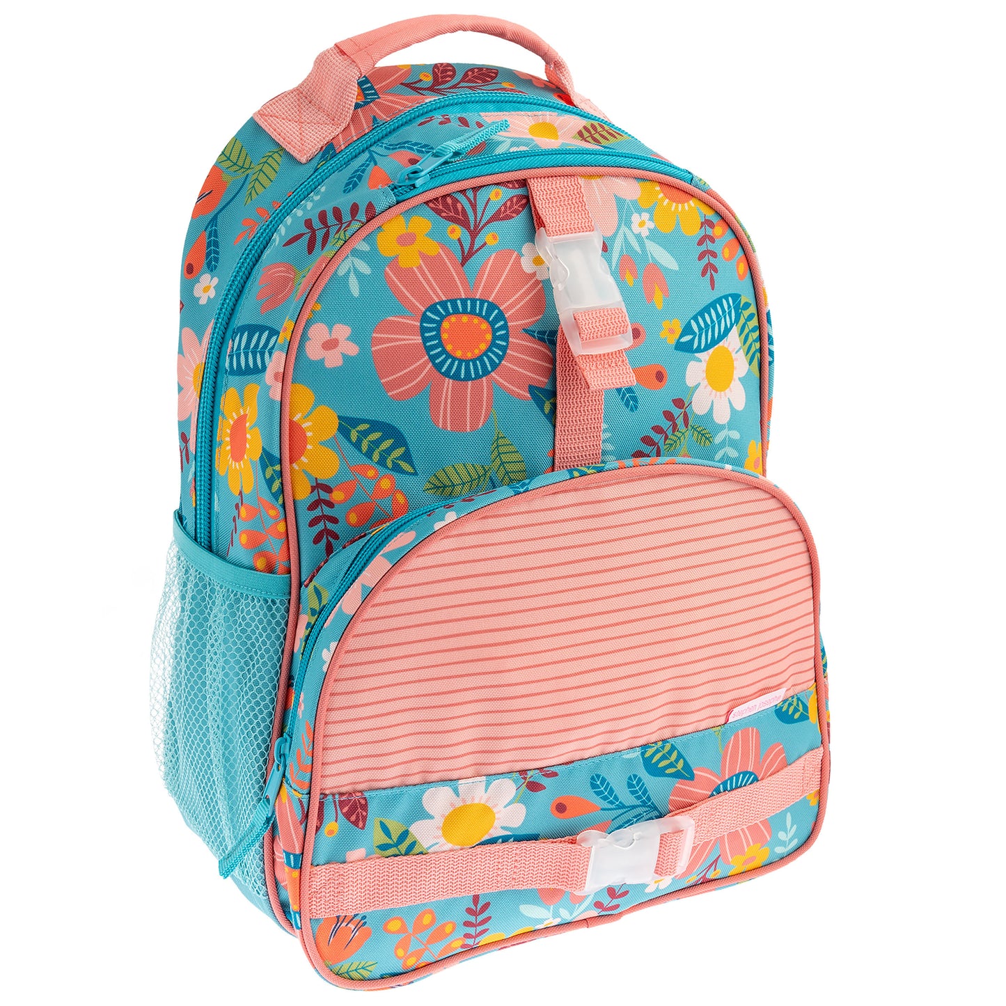 Personalized Stephen Joseph Turquoise Floral Backpack, Lunchbox & Pencil Pouch Set
