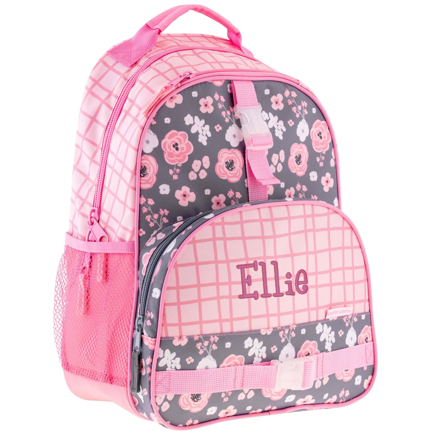 Personalized Charcoal Flower backpack by Stephen Joseph