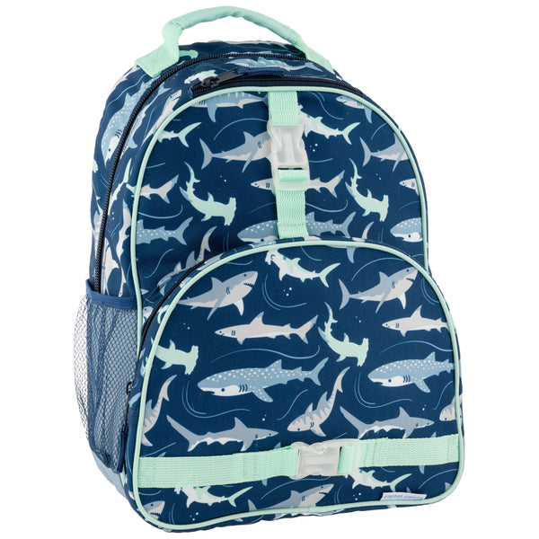 Stephen Joseph All Over Print Backpack, Blue Sharks