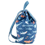 Stephen Joseph Quilted Backpack for Baby, Sharks