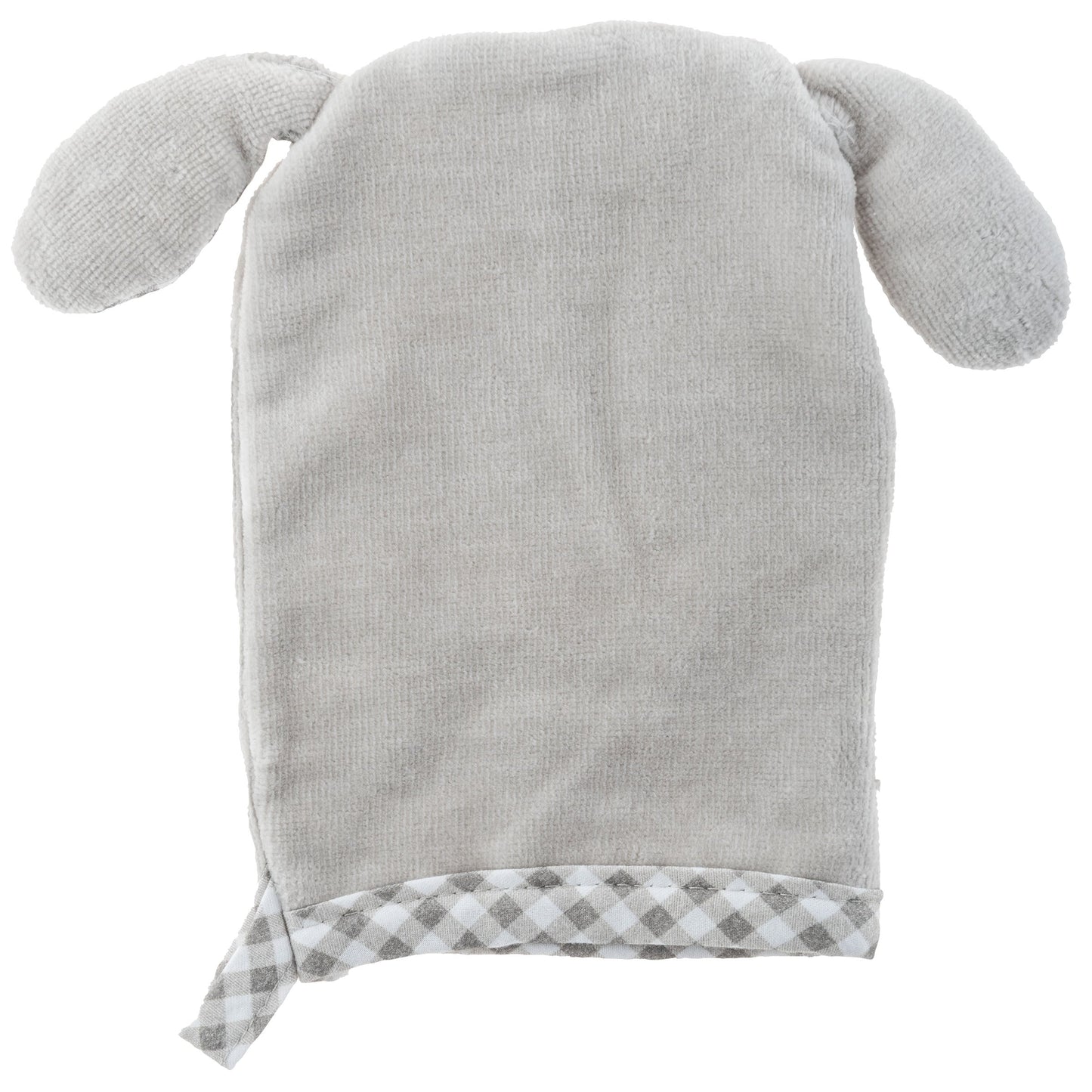Personalized Puppy baby bath mitt by Stephen Joseph, Puppy bath mitt detail view