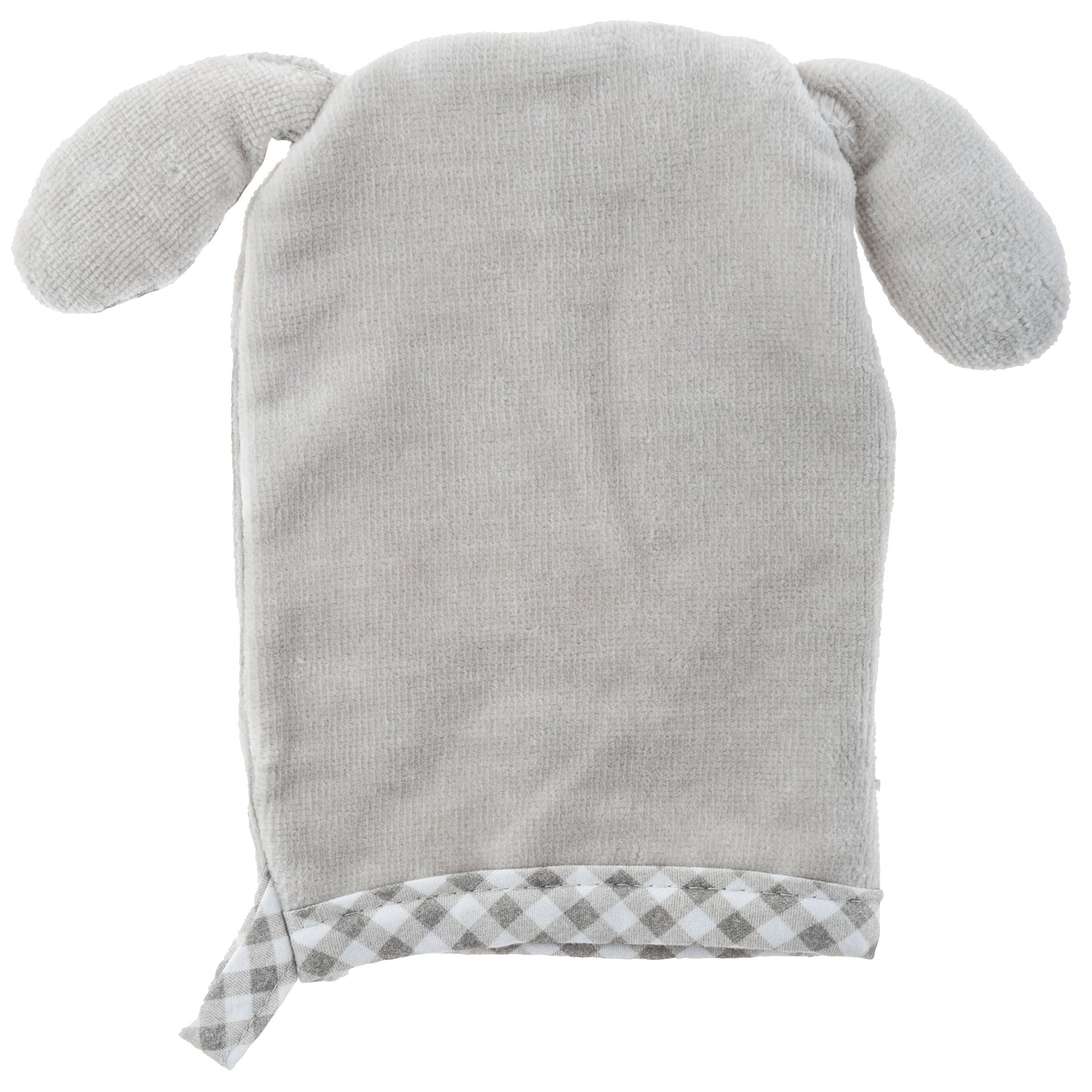 Personalized Puppy baby bath mitt by Stephen Joseph, Puppy bath mitt detail view