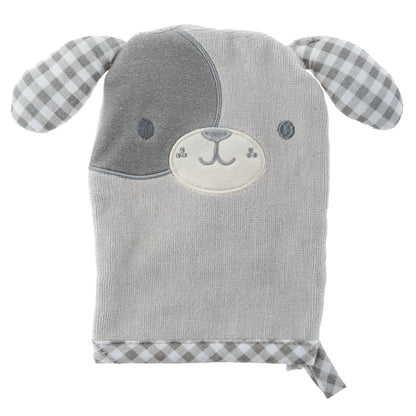 Personalized Puppy baby bath mitt by Stephen Joseph