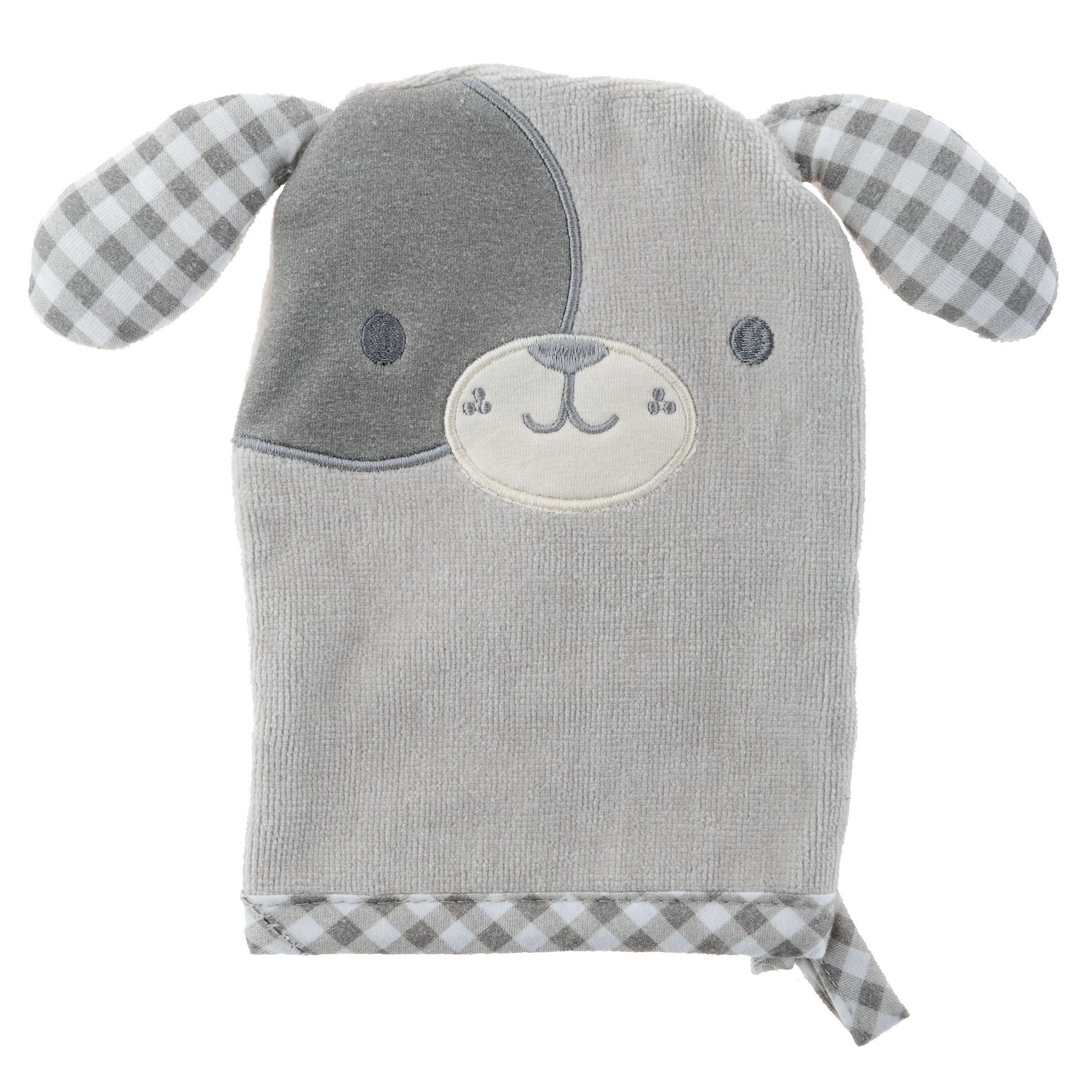 Personalized Puppy baby bath mitt by Stephen Joseph