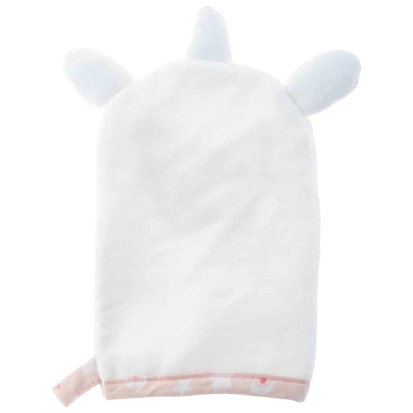 Personalized Unicorn baby bath mitt by Stephen Joseph, Unicorn bath mitt detail view
