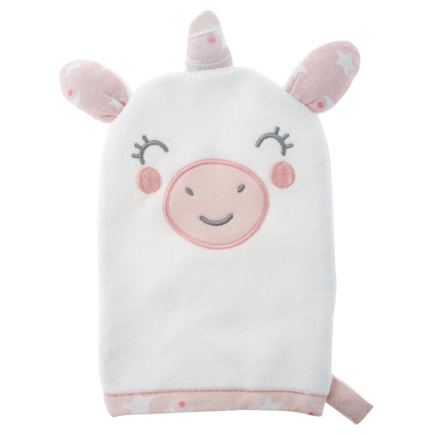 Personalized Unicorn baby bath mitt by Stephen Joseph