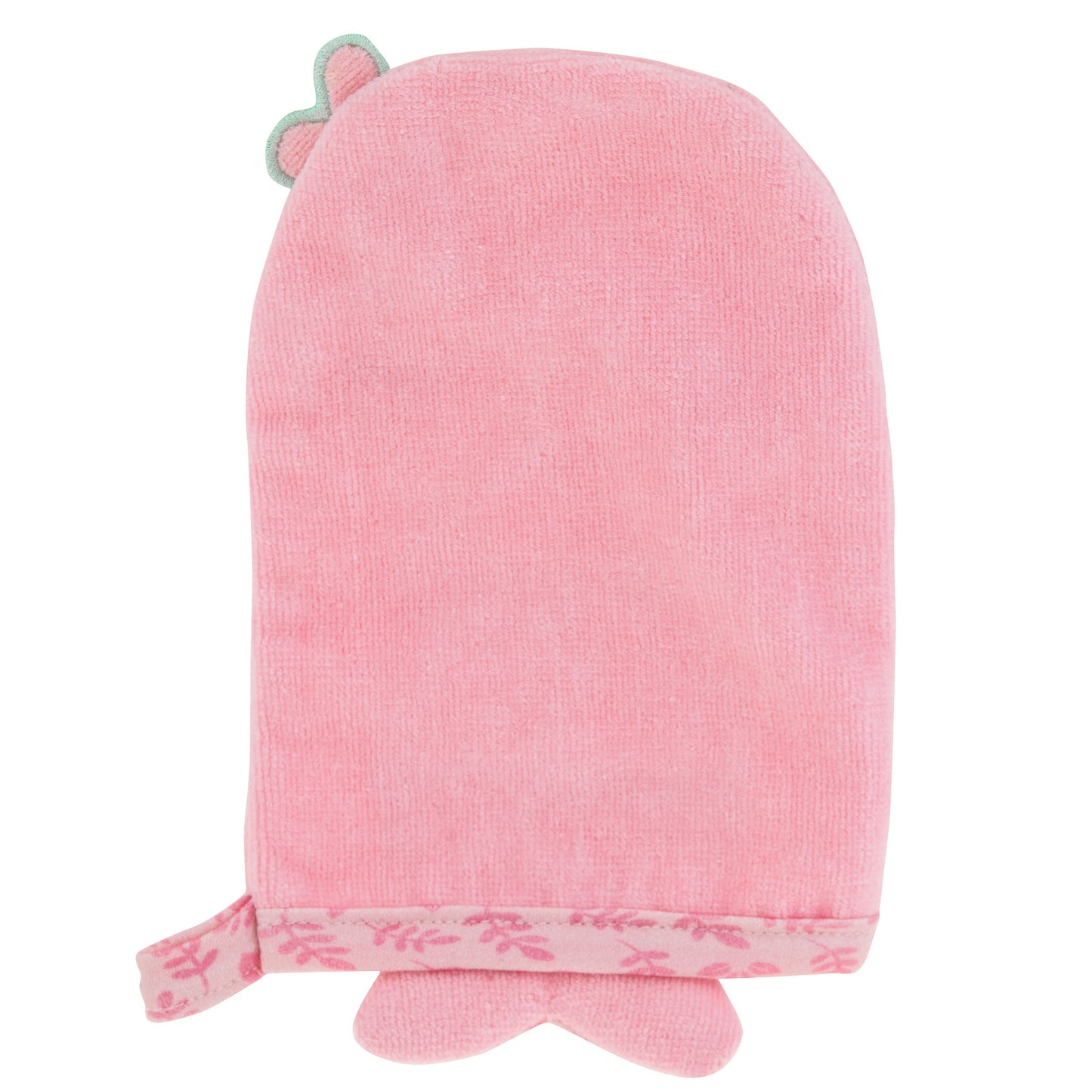 Personalized Mermaid baby bath mitt by Stephen Joseph, Mermaid bath mitt detail view