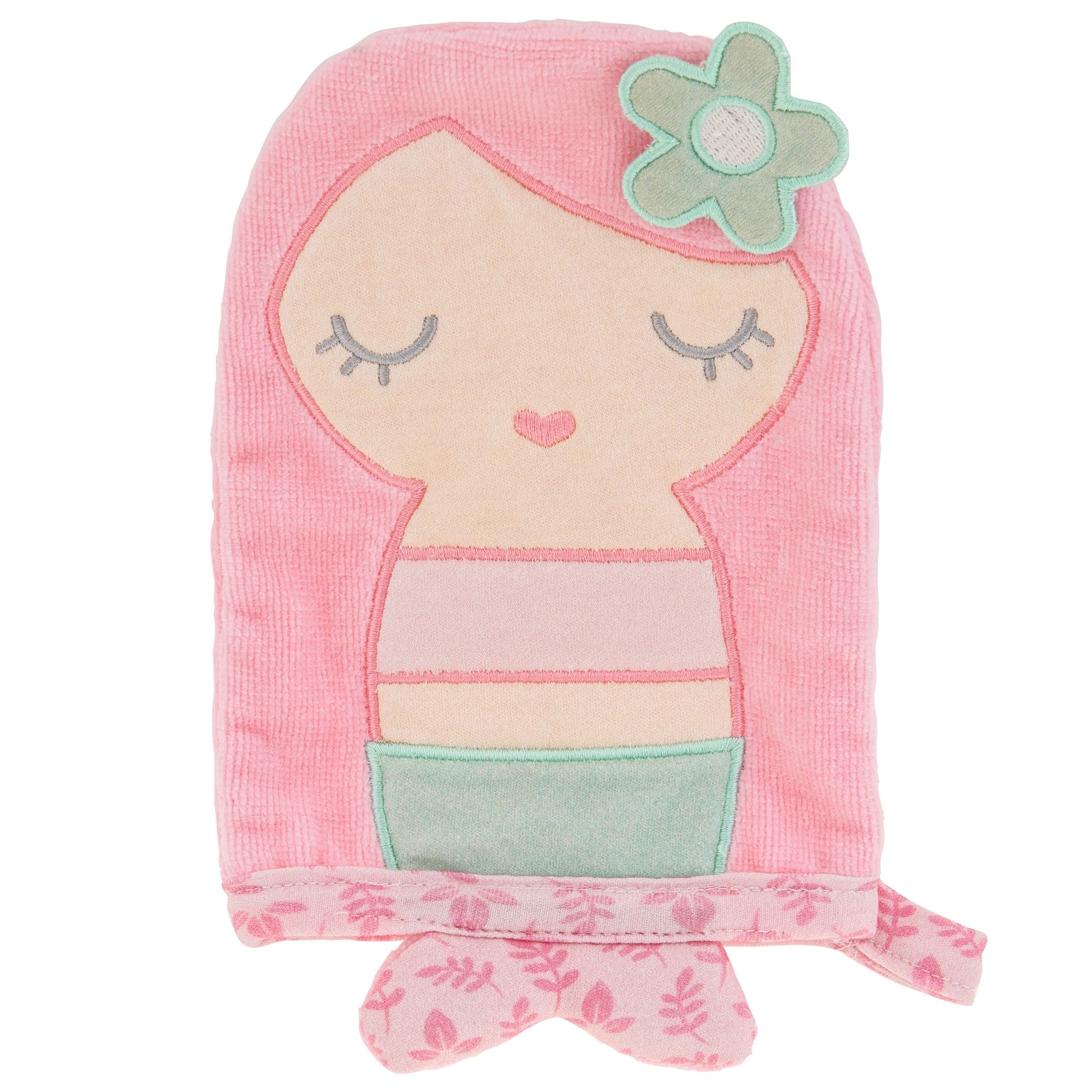 Personalized Mermaid baby bath mitt by Stephen Joseph