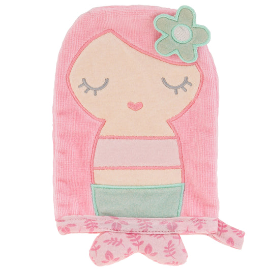 Personalized Mermaid baby bath mitt by Stephen Joseph