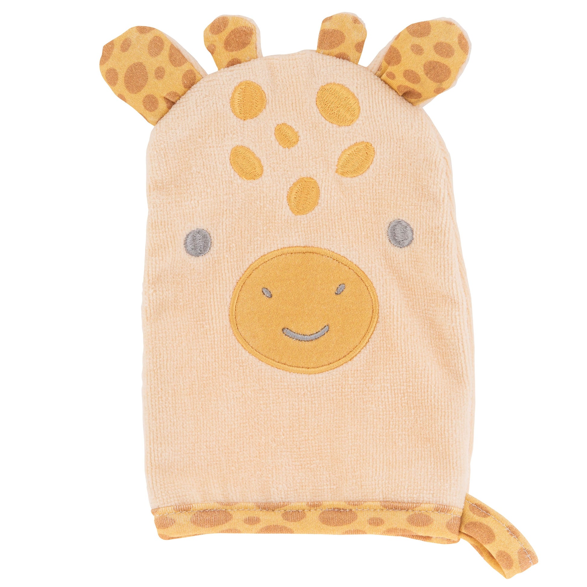 Personalized Giraffe baby bath mitt by Stephen Joseph