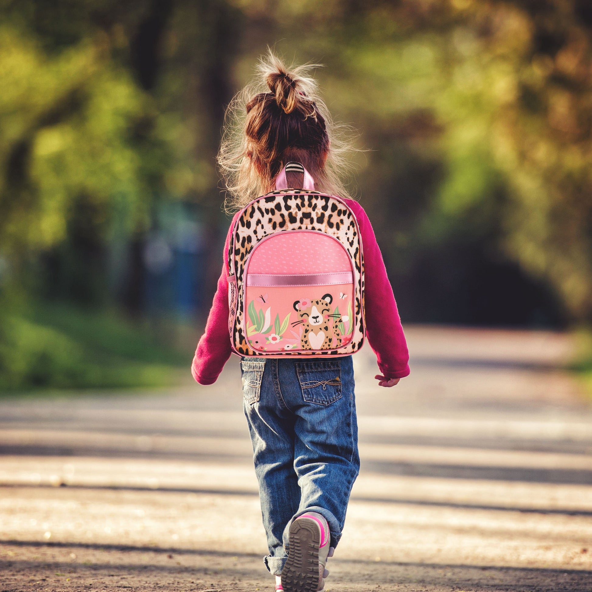 Personalized Leopard Cat classic backpack by Stephen Joseph, photo 5