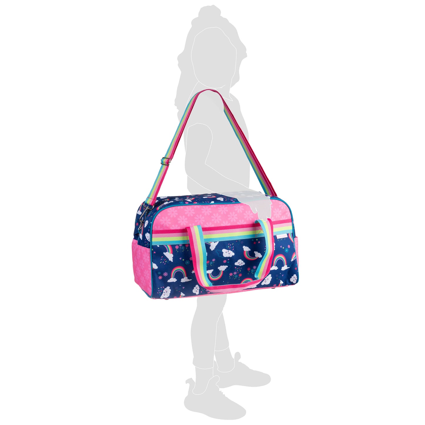 Stephen Joseph All Over Print Kid's Duffle Bag - Rainbow