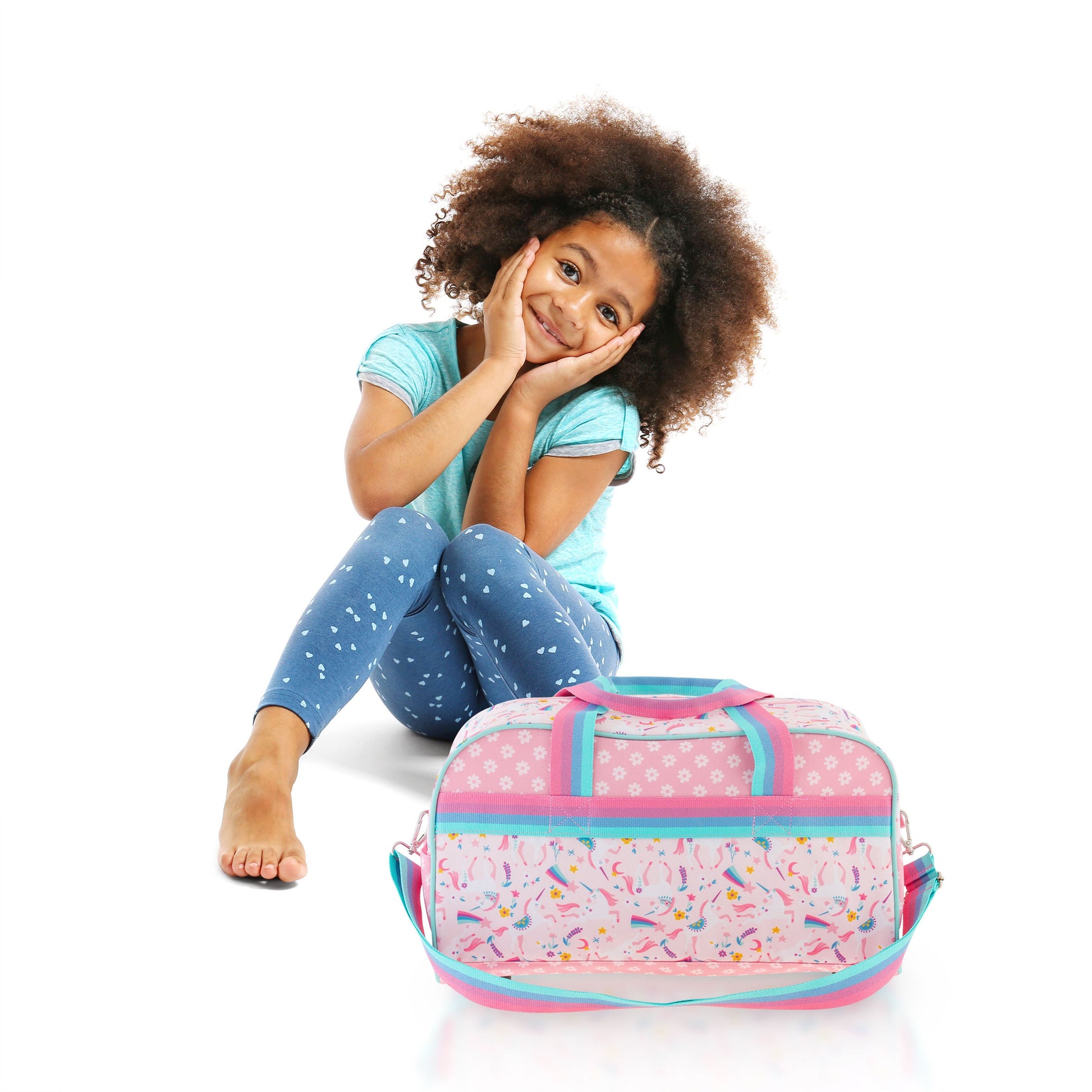 Pink Unicorn Stephen Joseph kids duffle bag, product photo 6