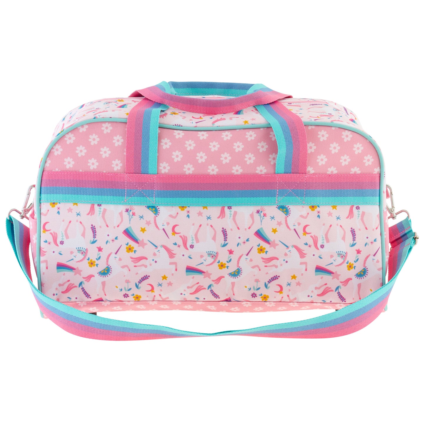 Stephen Joseph Pink Unicorn Duffle Bag for Kids - Personalizable