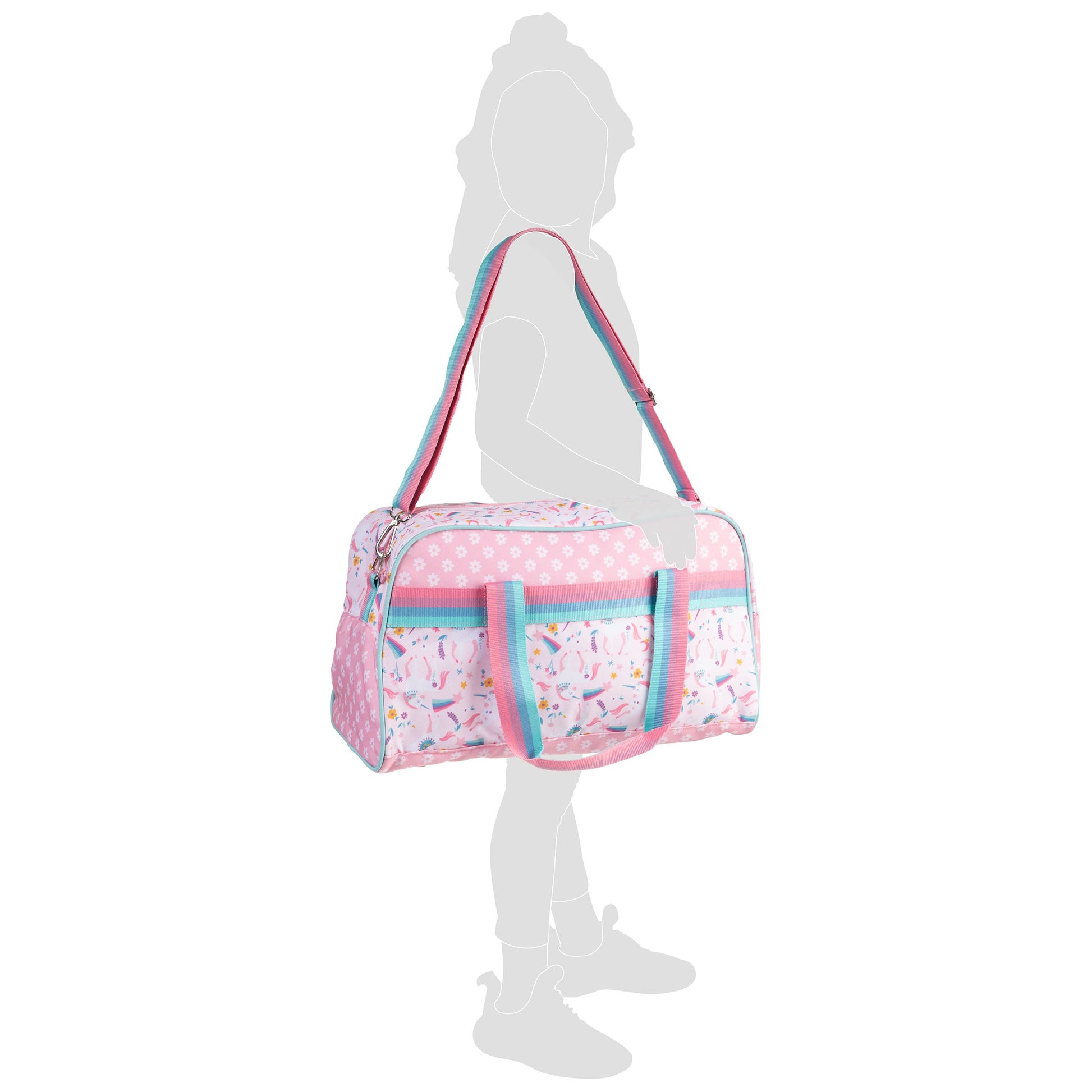 Pink Unicorn Stephen Joseph kids duffle bag, product photo 10