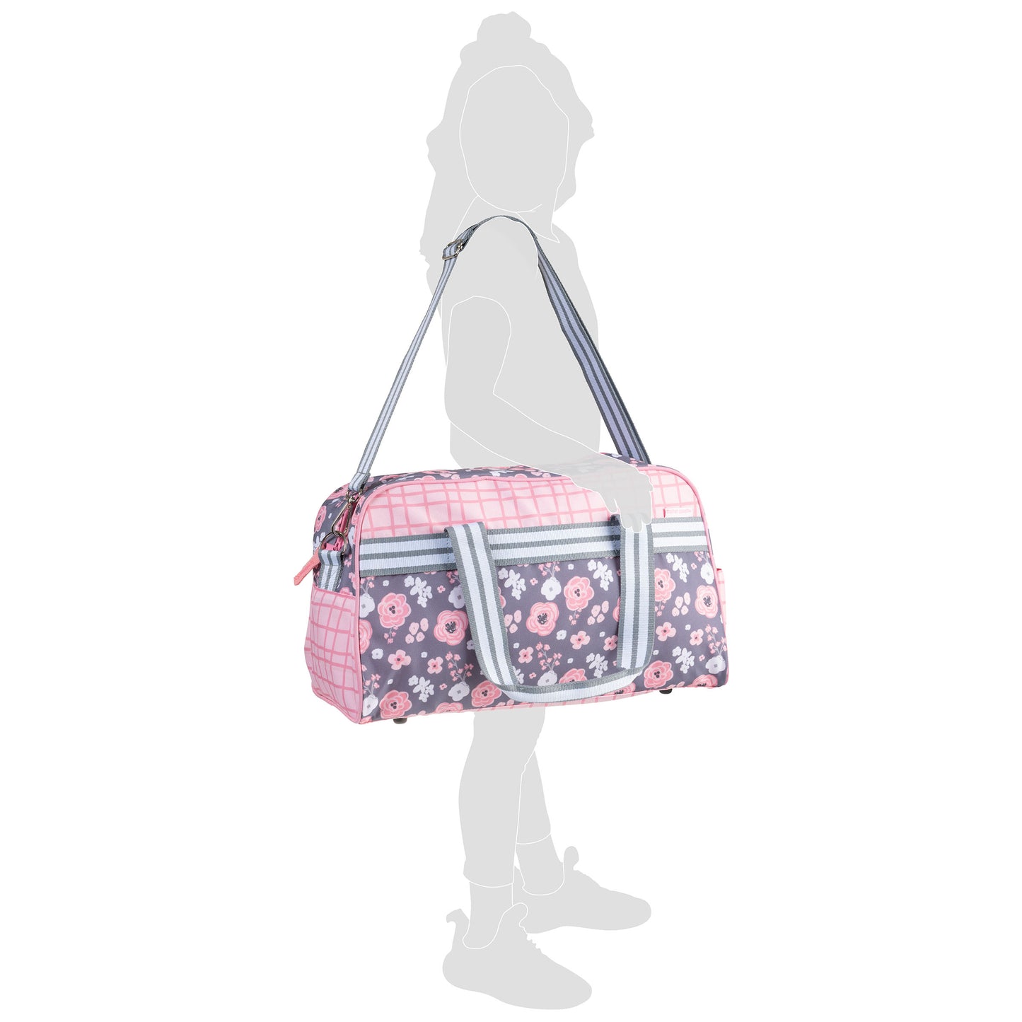 Charcoal Flower Stephen Joseph kids duffle bag - product photo 8