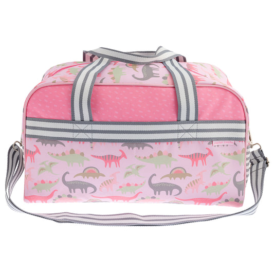 Stephen Joseph All Over Print Kid's Duffle Bag - Pink Dinosaurs