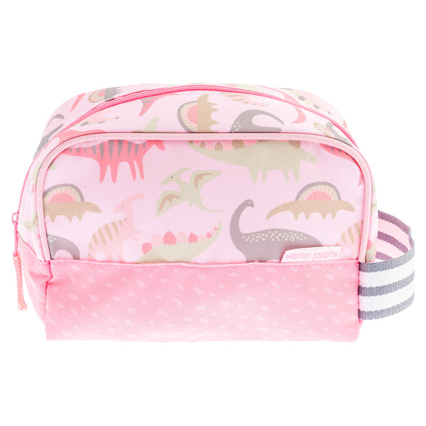 Stephen Joseph Kid's Travel Toiletry Bag, Pink Dinosaurs