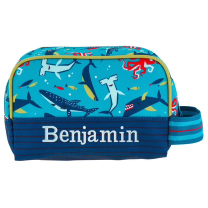 Personalized Shark cosmetic bag by Stephen Joseph