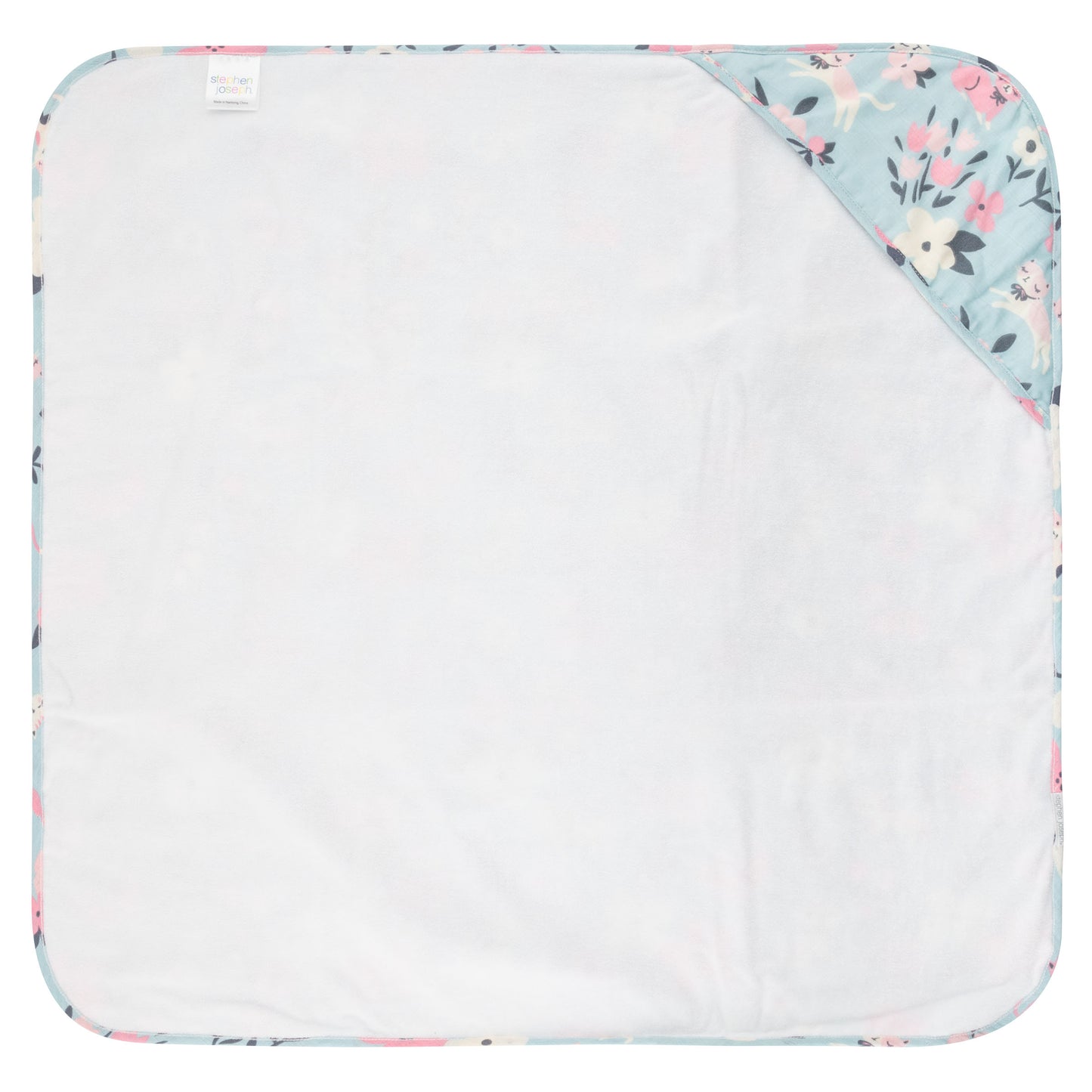 Stephen Joseph Muslin Hooded Towel and Washcloth Set, Cats