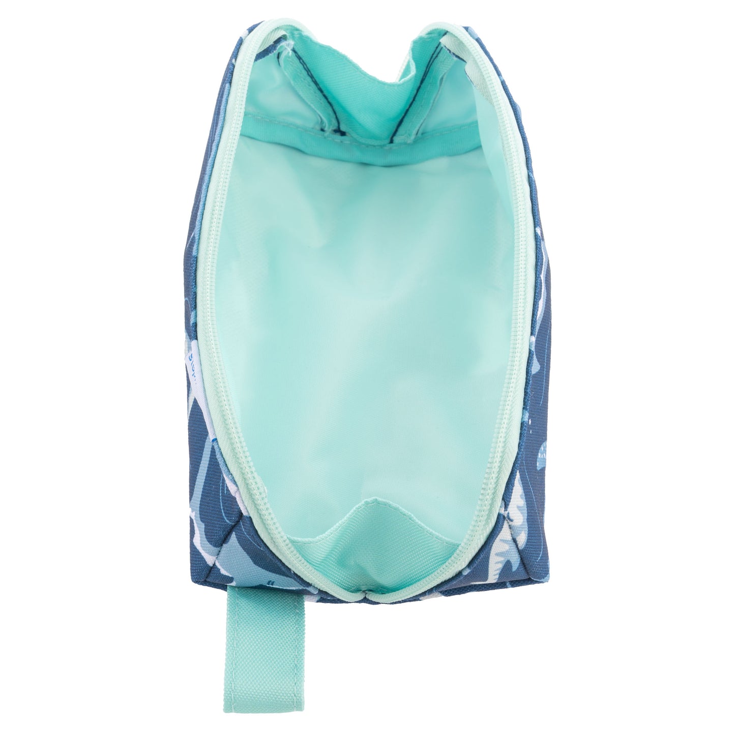 Navy Sharks pencil pouch, alternate product view