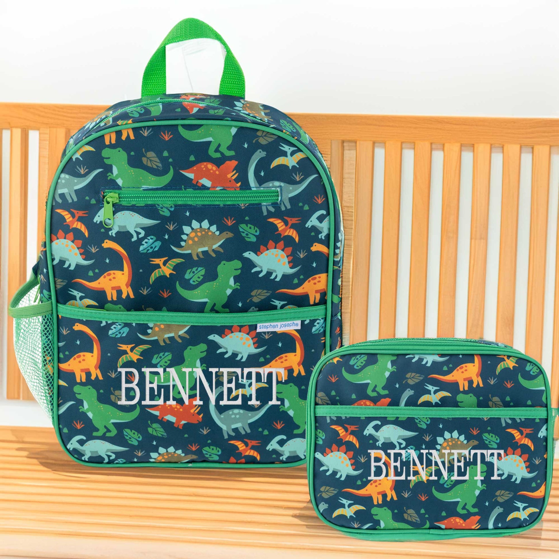 Dinosaur junior backpack, alternate angle