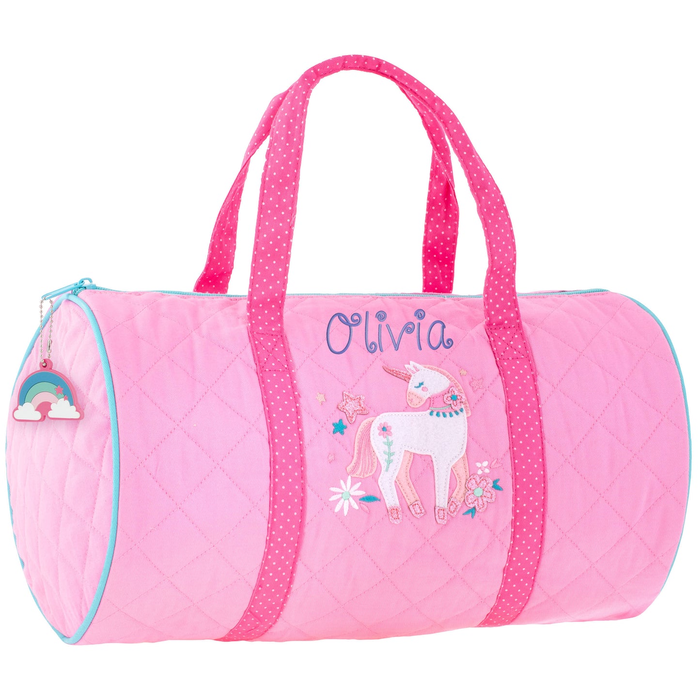 Personalized Stephen Joseph Quilted Duffle Bag - Pink Unicorn by Stephen Joseph