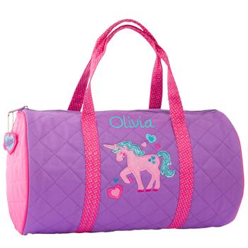 Purple Unicorn Stephen Joseph quilted duffle bag - product photo 2