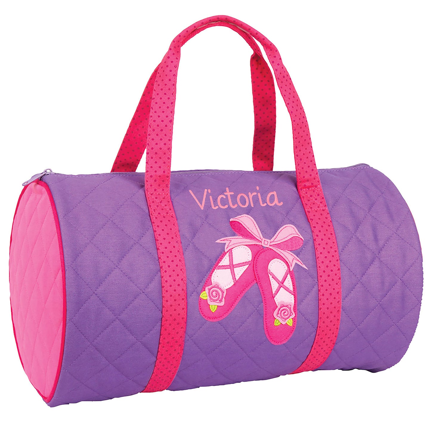 Personalized Stephen Joseph Quilted Duffle Bag - Purple Ballet by Stephen Joseph