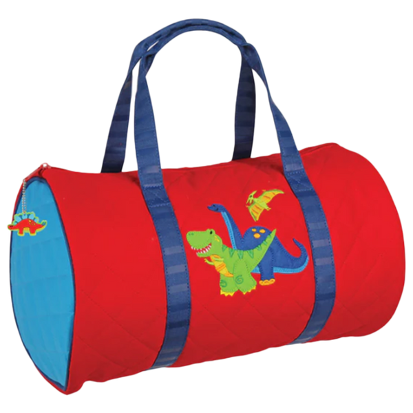 Stephen Joseph Quilted Duffle Bag, Red Dinosaur