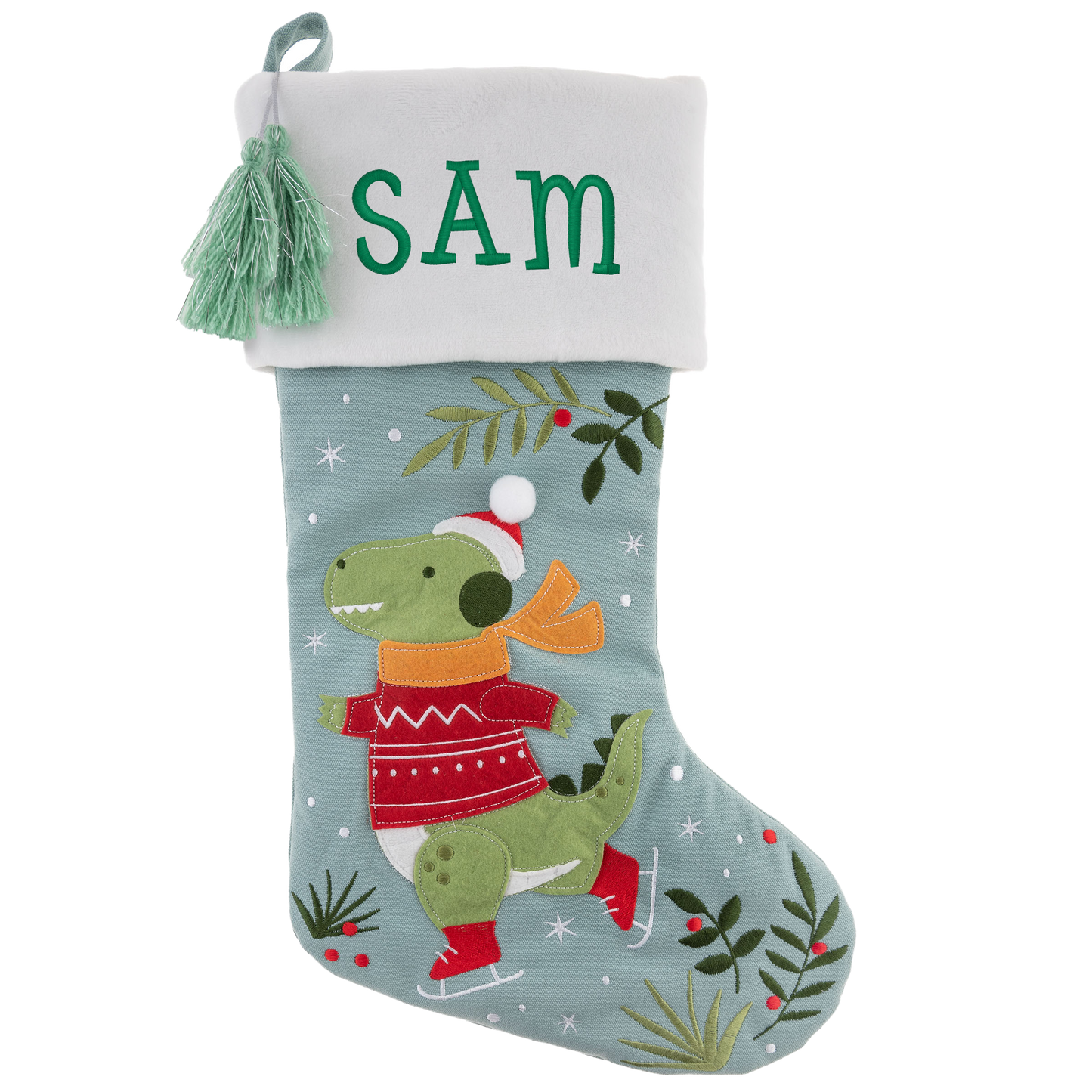 Personalized Dinosaur stocking by Stephen Joseph