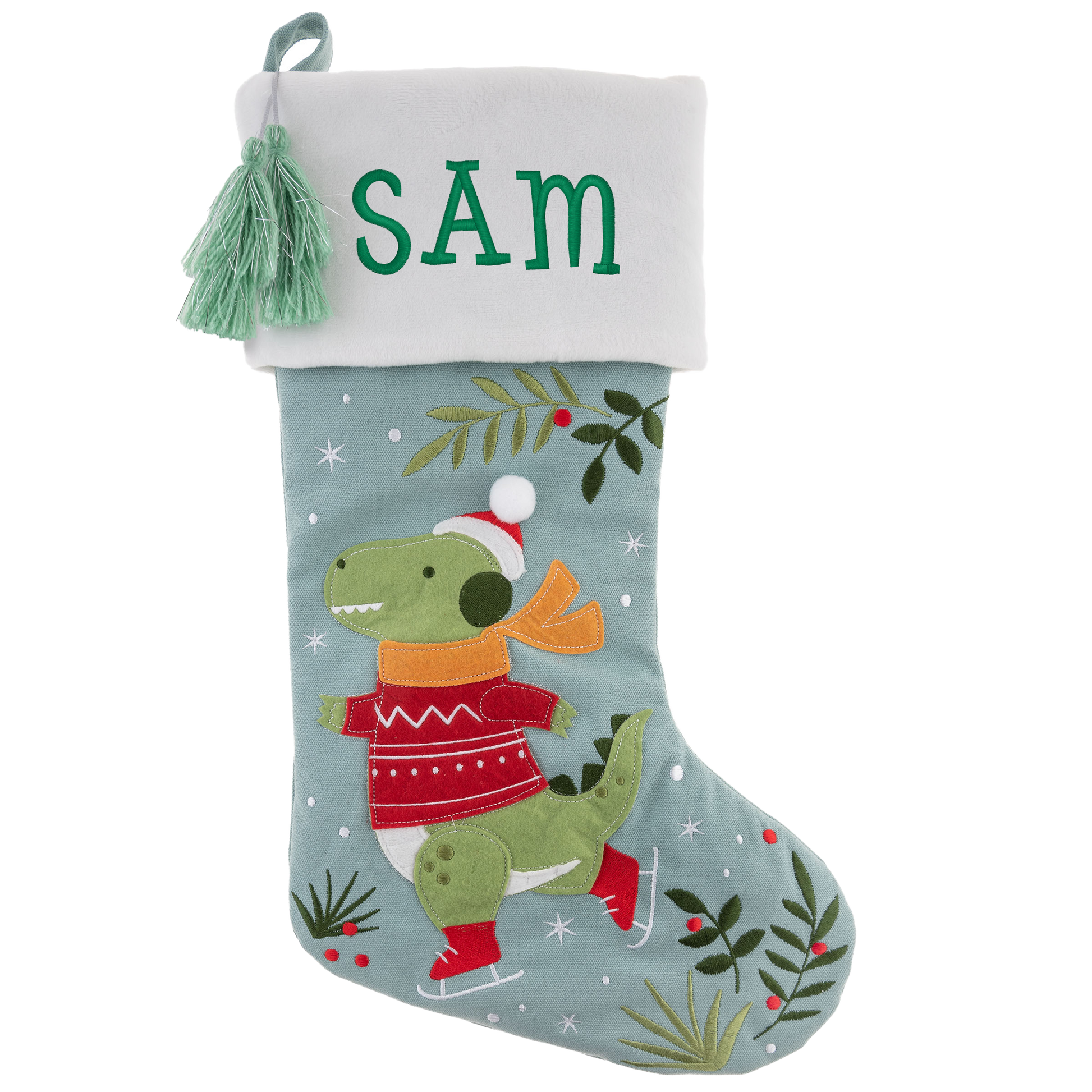 Personalized Dinosaur stocking by Stephen Joseph