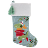 Stephen Joseph Embroidered Holiday Stocking, Dinosaur