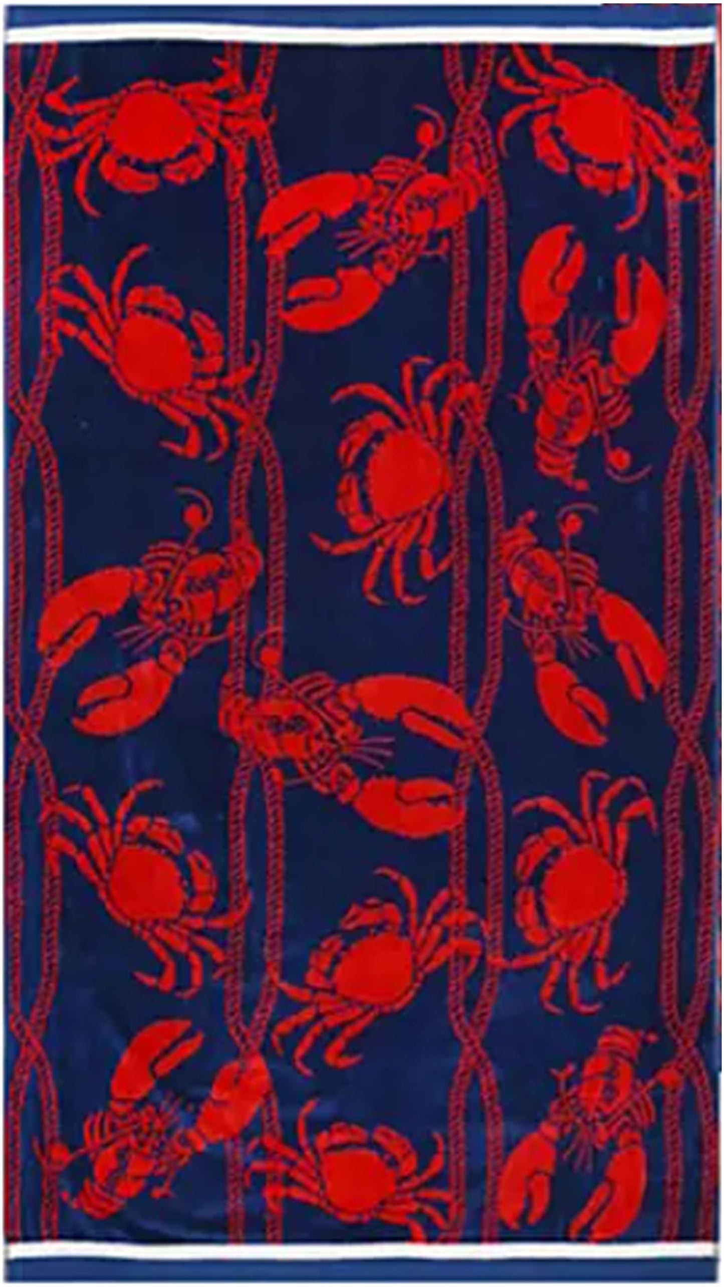Personalized 40 x 72 in. Crab & Lobsters Beach Towel, product view