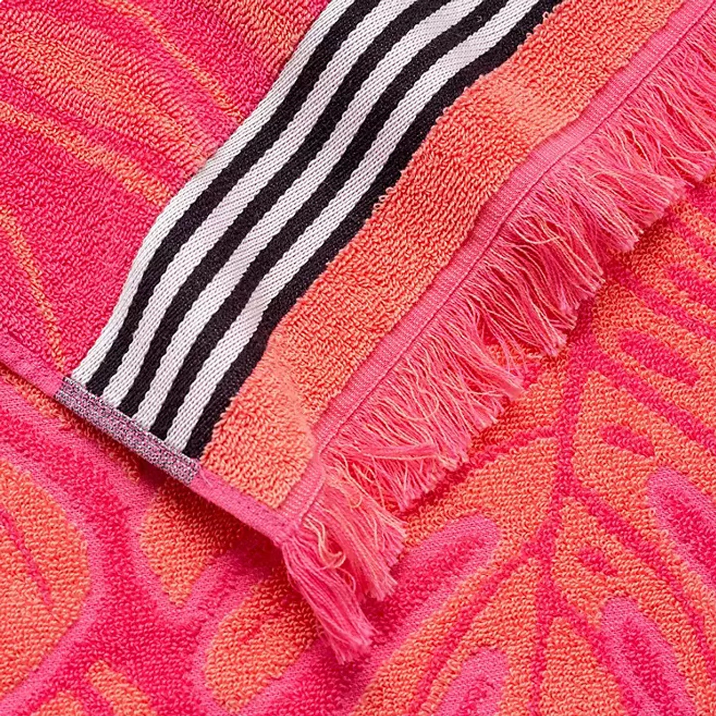 Personalized 40 x 72 in. Pink Palm Fronds Beach Towel, alternate product view 1