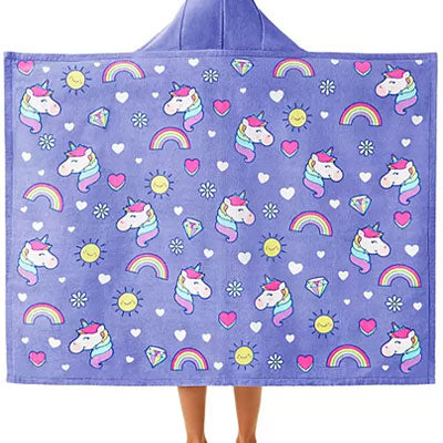 Personalized Unicorns Hooded Beach Towel, alternate product view 4