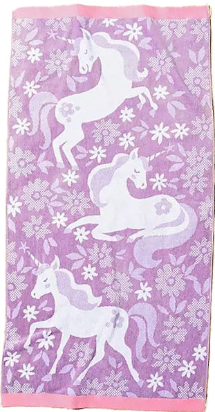Personalized 30 x 60 in. Unicorn Garden Beach Towel, alternate product view 1