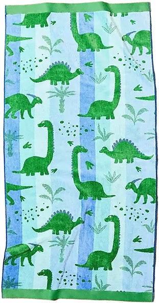 Personalized 30 x 60 in. Dino Stripe Beach Towel, alternate product view 1