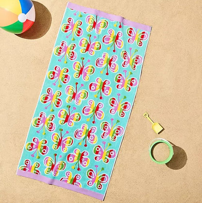 Personalized 30 x 60 in. Butterflies Beach Towel, product view