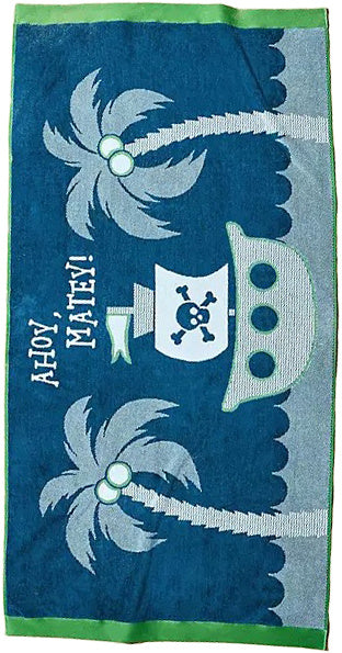 Personalized 30 x 60 in. Pirate Ship Beach Towel, alternate product view 1