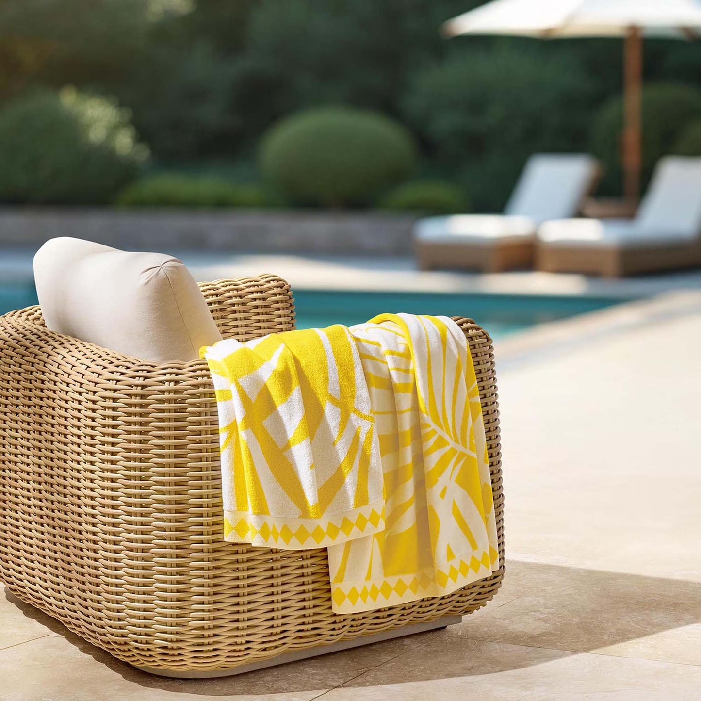 Personalized 40 x 72 in. Golden Leaves Beach Towel, alternate product view 2