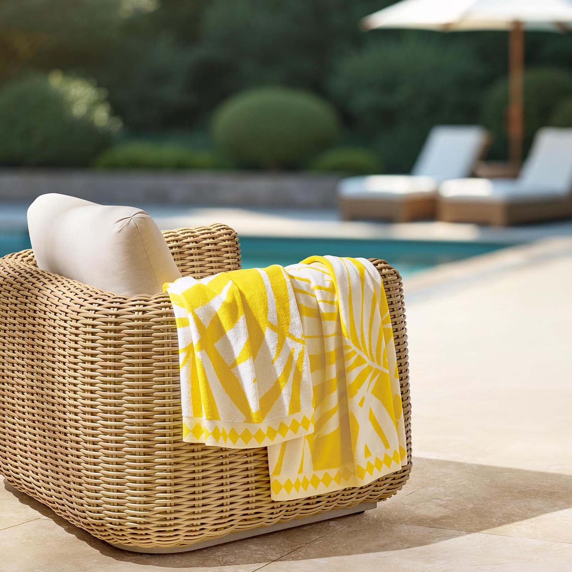 Personalized 40 x 72 in. Golden Leaves Beach Towel, alternate product view 2