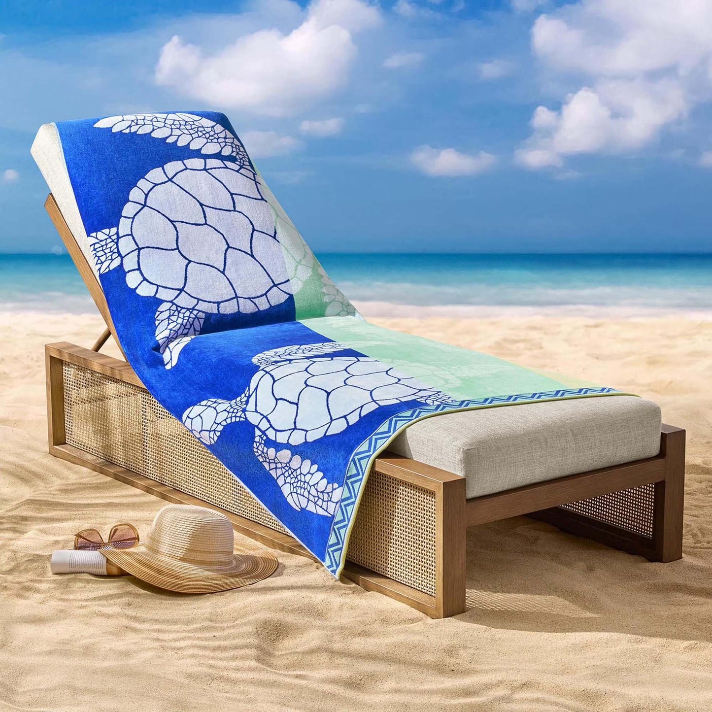 Personalized 40 x 72 in. Sea Turtles Beach Towel, product view