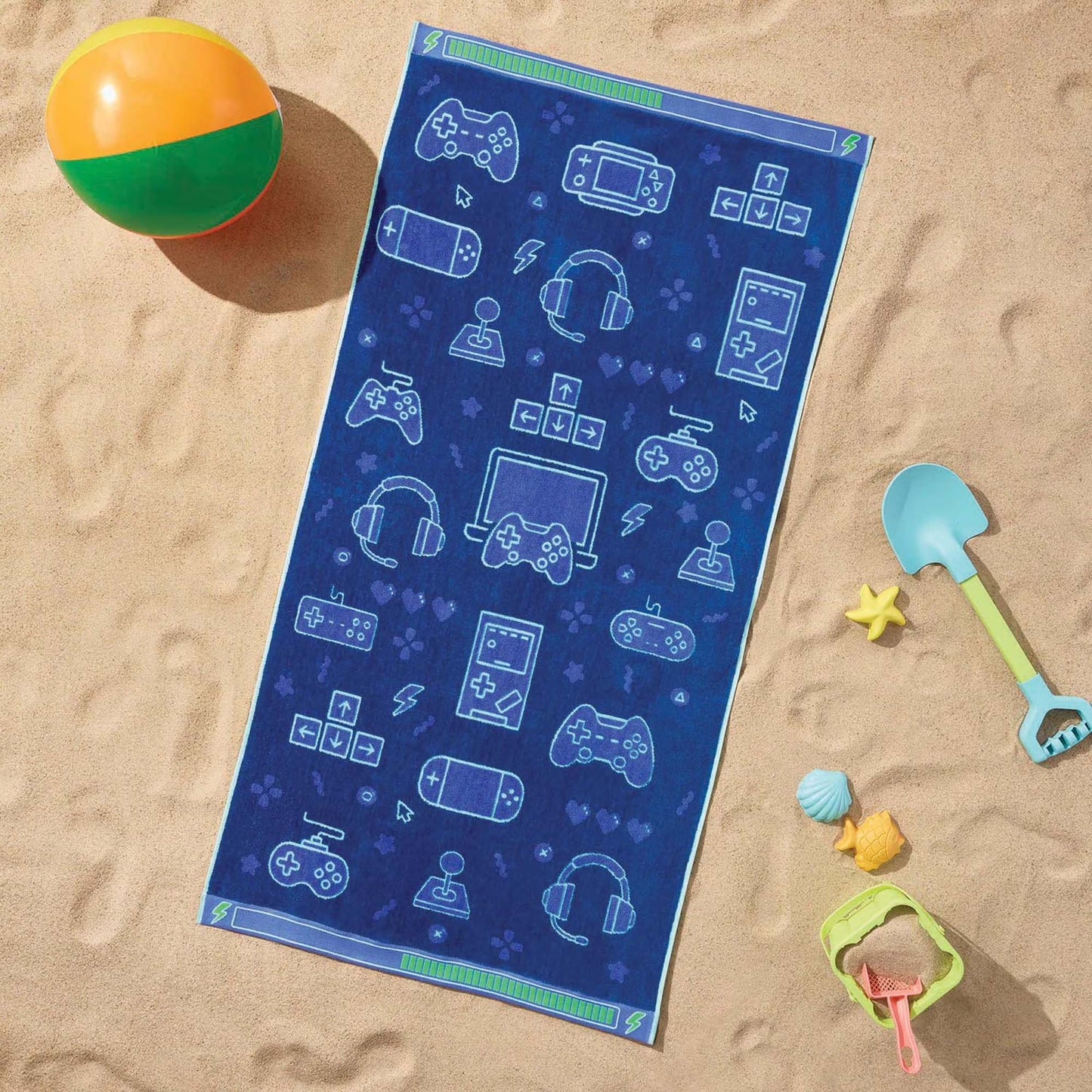 Personalized 30 x 60 in. Game Time Beach Towel, product view