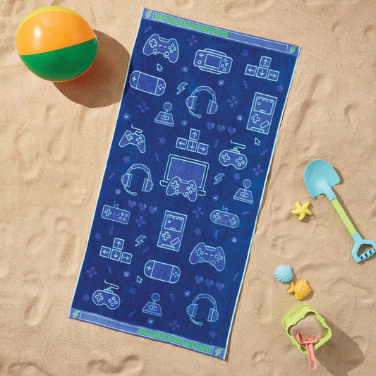 Personalized 30 x 60 in. Game Time Beach Towel, product view