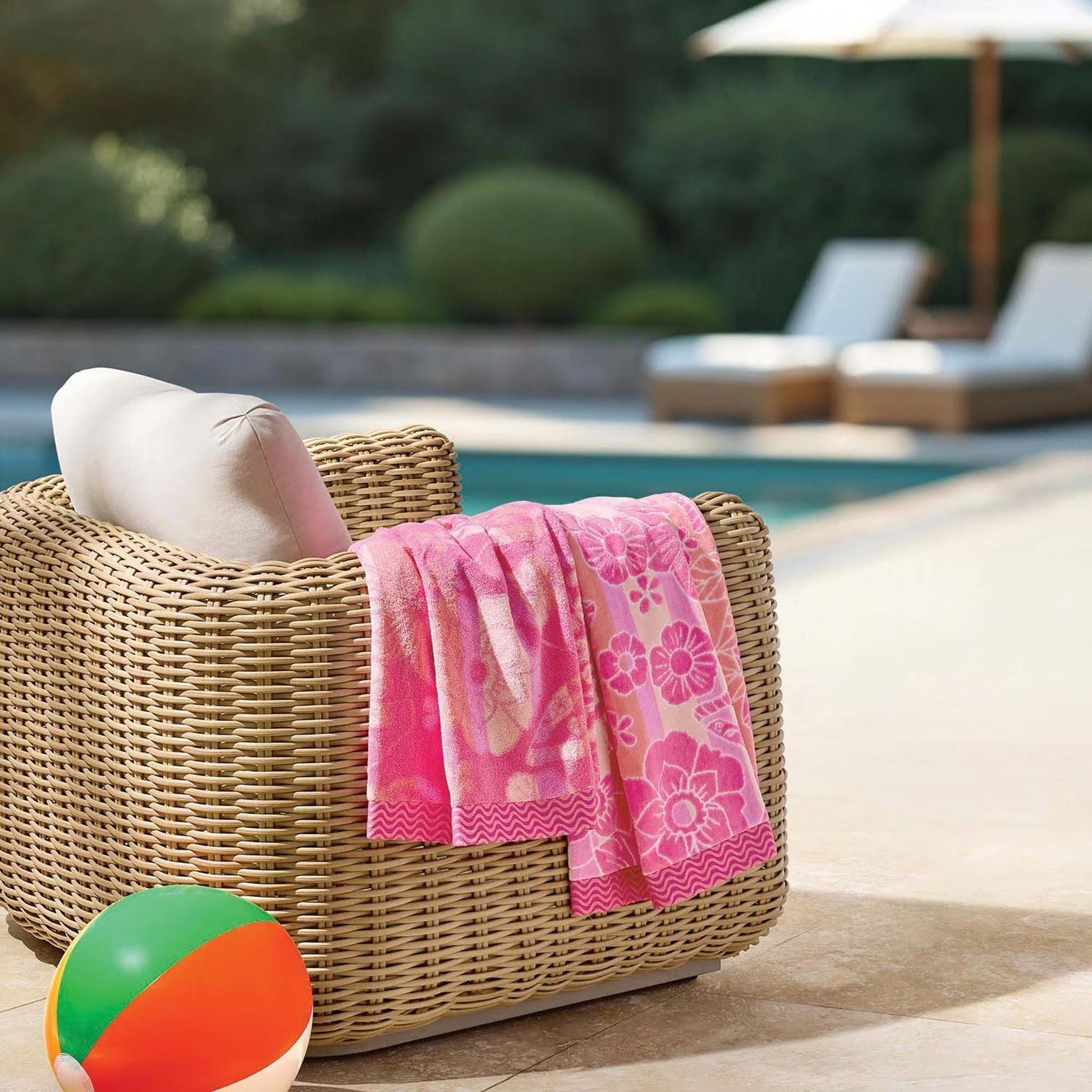 Personalized 30 x 60 in. Groovy Garden Beach Towel, alternate product view 2