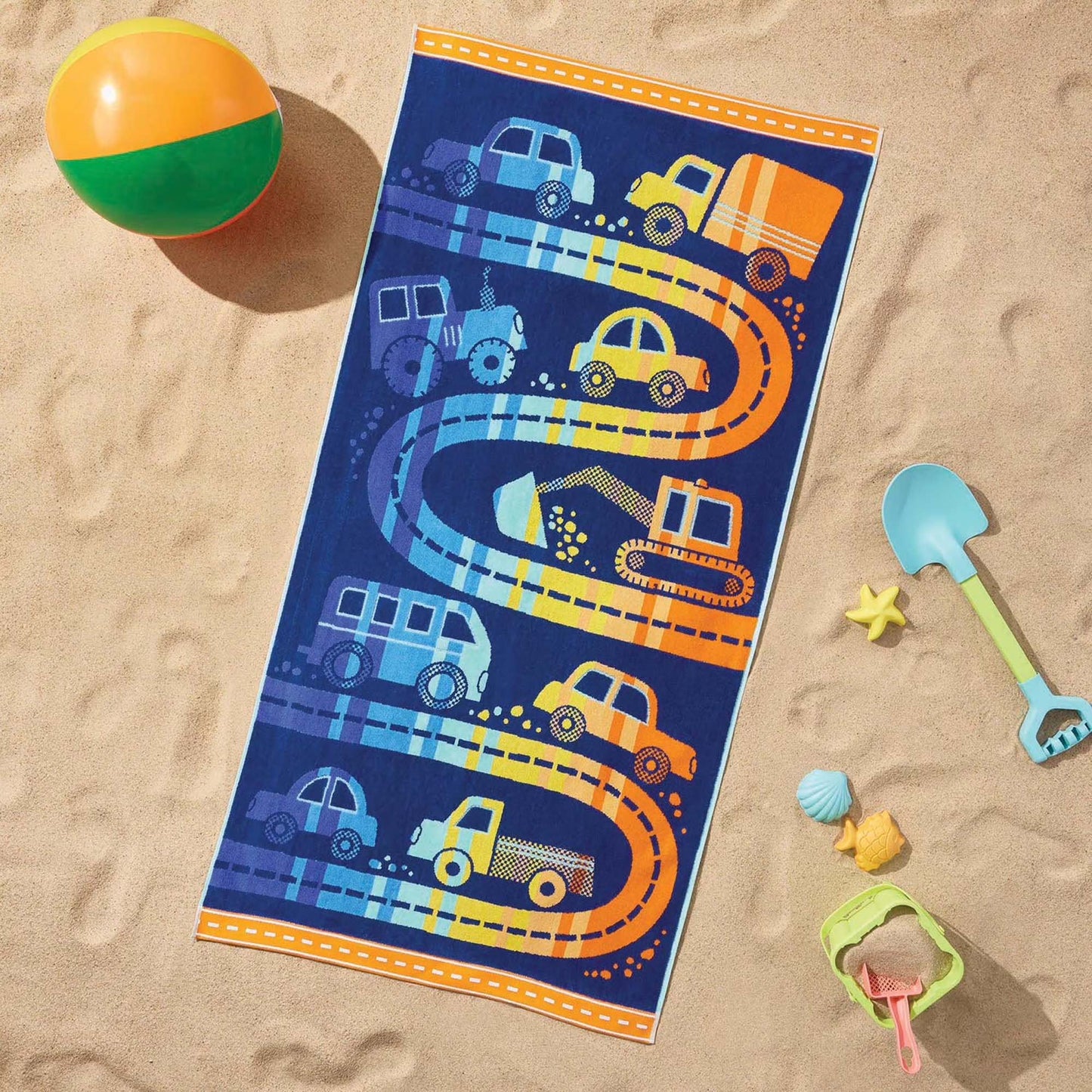 Personalized 30 x 60 in. Roadway Beach Towel, product view