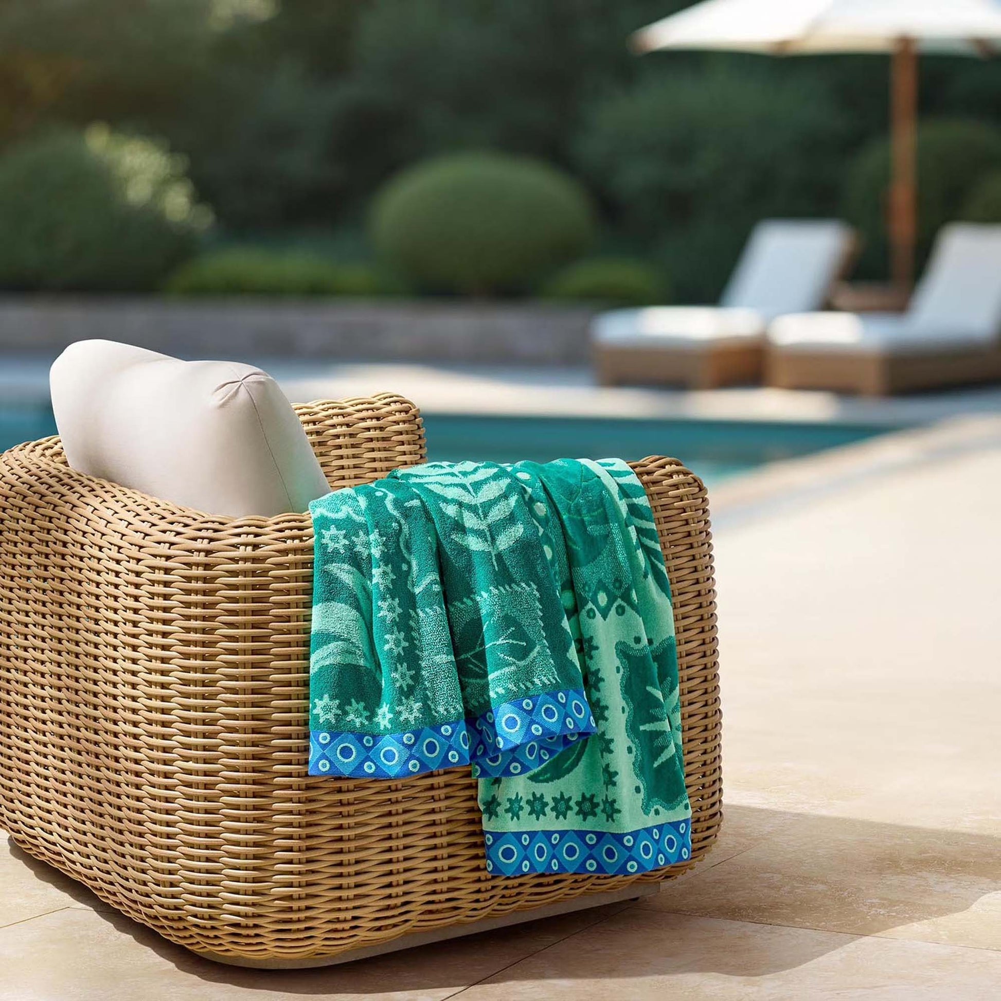 Personalized 40 x 72 in. Tropical Patch Beach Towel, alternate product view 1