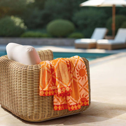 Personalized 40 x 72 in. Orange Suns Beach Towel, alternate product view 1
