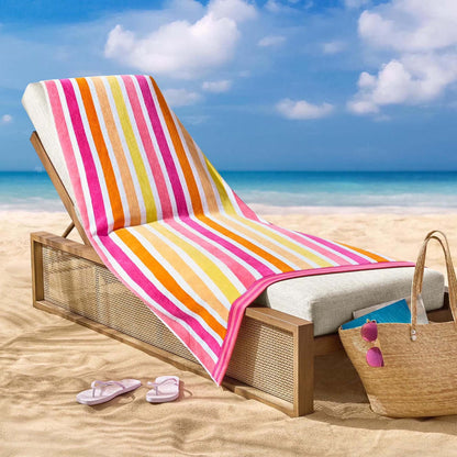 Personalized 40 x 72 in. Cabana Pink St Beach Towel, alternate product view 1